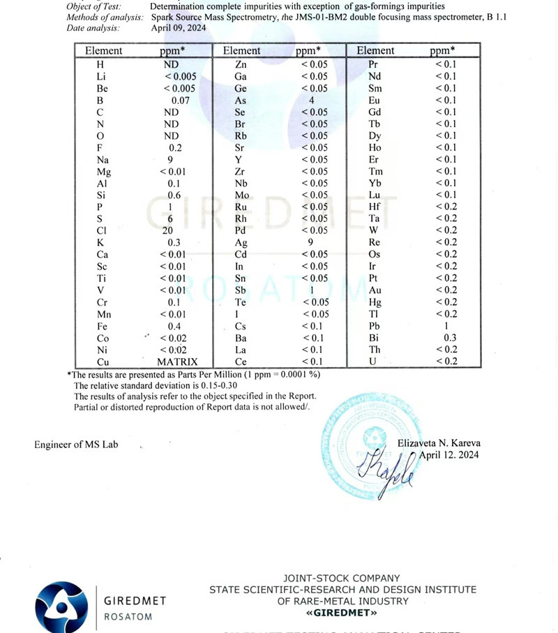 【俄供】俄罗斯超细99.999%铜精粉，2公斤/罐，$260可谈